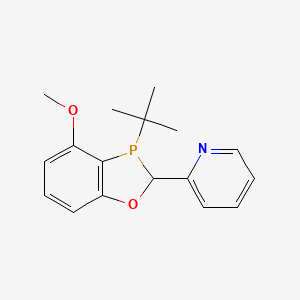 molecular formula C17H20NO2P B13834812 2-(3-tert-butyl-4-methoxy-2H-1,3-benzoxaphosphol-2-yl)pyridine 