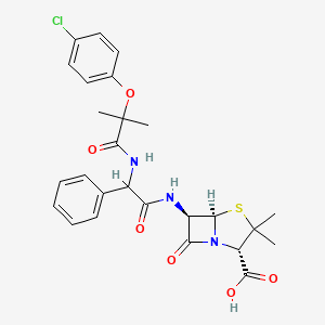 (2S,5R,6R)-6-[[2-[[2-(4-chlorophenoxy)-2-methylpropanoyl]amino]-2-phenylacetyl]amino]-3,3-dimethyl-7-oxo-4-thia-1-azabicyclo[3.2.0]heptane-2-carboxylic acid