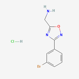 B1383486 [3-(3-Bromophenyl)-1,2,4-oxadiazol-5-yl]methanamine hydrochloride CAS No. 1803566-73-5