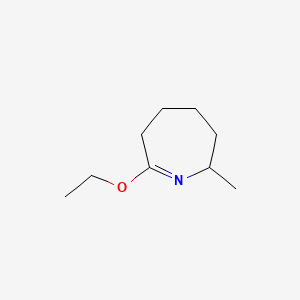 molecular formula C9H17NO B13834860 7-ethoxy-2-methyl-3,4,5,6-tetrahydro-2H-azepine 