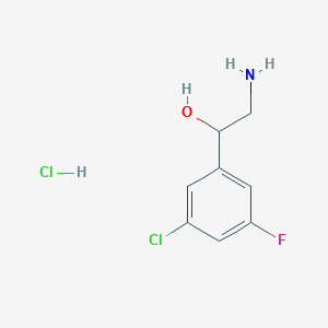 molecular formula C8H10Cl2FNO B1383490 盐酸2-氨基-1-(3-氯-5-氟苯基)乙醇 CAS No. 1787928-74-8