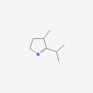 molecular formula C8H15N B13834917 4-methyl-5-propan-2-yl-3,4-dihydro-2H-pyrrole 