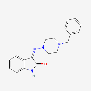 3-[(4-Benzylpiperazin-1-yl)amino]indol-2-one