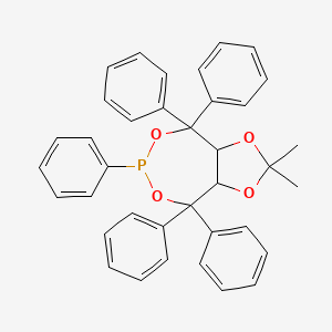 molecular formula C37H33O4P B13834939 1,3-Dioxolo[4,5-e][1,3,2]dioxaphosphepin, tetrahydro-2,2-dimethyl-4,4,6,8,8-pentaphenyl-, (3aS,8aS)- 