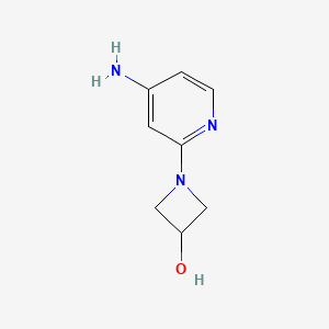 molecular formula C8H11N3O B1383495 1-(4-氨基吡啶-2-基)氮杂环丁-3-醇 CAS No. 1403248-75-8