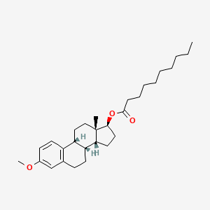 [(8R,9R,13S,14R,17S)-3-methoxy-13-methyl-6,7,8,9,11,12,14,15,16,17-decahydrocyclopenta[a]phenanthren-17-yl] decanoate