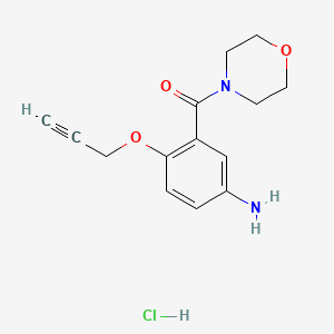 Morpholine, 4-(5-amino-2-(2-propynyloxy)benzoyl)-, hydrochloride