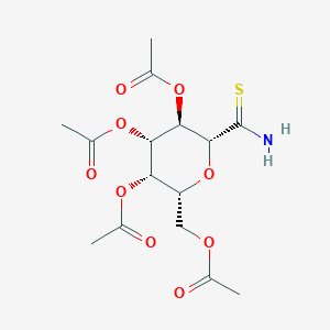 molecular formula C15H21NO9S B13834963 [(2R,3S,4S,5R,6R)-3,4,5-triacetyloxy-6-carbamothioyloxan-2-yl]methyl acetate 