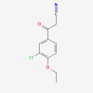 molecular formula C11H10ClNO2 B13834968 3-(3-Chloro-4-ethoxyphenyl)-3-oxopropanenitrile 