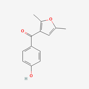 molecular formula C13H12O3 B13834983 p-Hydroxyphenyl 2,5-dimethyl-3-furyl ketone CAS No. 4568-81-4