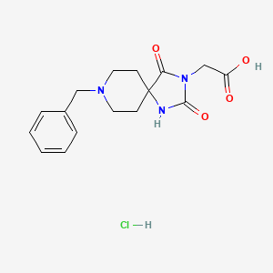 molecular formula C16H20ClN3O4 B1383500 2-(8-Benzyl-2,4-dioxo-1,3,8-triazaspiro[4.5]decan-3-yl)acetic acid hydrochloride CAS No. 28936-99-4