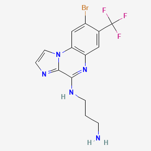 molecular formula C14H13BrF3N5 B1383501 1,3-Propanediamine, N1-[8-bromo-7-(trifluoromethyl)imidazo[1,2-a]quinoxalin-4-yl]- CAS No. 1435805-87-0
