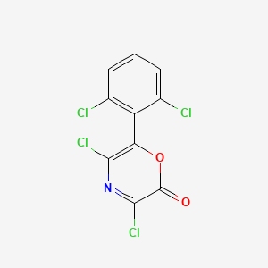 molecular formula C10H3Cl4NO2 B13835023 2H-1,4-Oxazin-2-one, 3,5-dichloro-6-(2,6-dichlorophenyl)- 