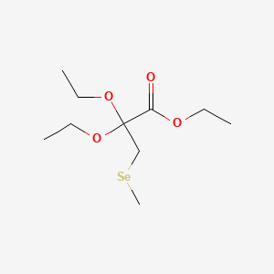 Ethyl 2,2-diethoxy-3-(methylselanyl)propanoate