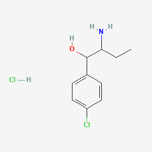molecular formula C10H15Cl2NO B1383504 2-Amino-1-(4-chlorophenyl)butan-1-ol hydrochloride CAS No. 38847-88-0