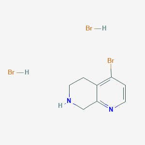 molecular formula C8H11Br3N2 B1383510 4-Bromo-5,6,7,8-tetrahydro-1,7-naphthyridine dihydrobromide CAS No. 1955547-21-3