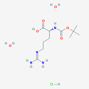 molecular formula C11H27ClN4O6 B13835119 Nalpha-Boc-D-arginine hydrochloride hydrate 