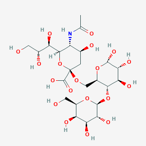 molecular formula C23H39NO19 B13835127 Gal(b1-4)[NeuAc(a2-6)]a-Glc 