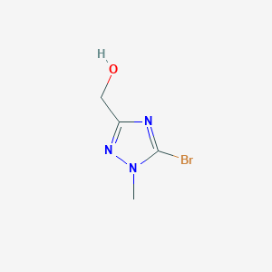 molecular formula C4H6BrN3O B1383514 (5-Bromo-1-methyl-1H-1,2,4-triazol-3-yl)methanol CAS No. 1823337-52-5