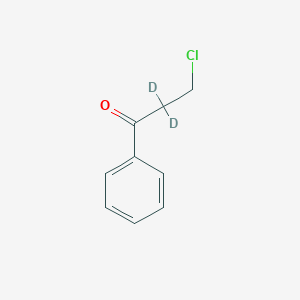 molecular formula C9H9ClO B13835150 3-Chloropropiophenone(2-D2) 