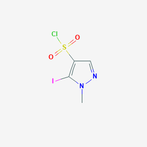 molecular formula C4H4ClIN2O2S B1383516 5-碘-1-甲基-1H-吡唑-4-磺酰氯 CAS No. 1855907-05-9