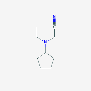 molecular formula C9H16N2 B13835180 2-[Cyclopentyl(ethyl)amino]acetonitrile 