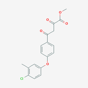 molecular formula C18H15ClO5 B1383520 Methyl 4-(4-(4-chloro-3-methylphenoxy)phenyl)-2,4-dioxobutanoate CAS No. 1159980-99-0