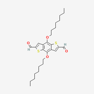 molecular formula C28H38O4S2 B1383524 4,8-Bis(n-octyloxy)benzo[1,2-b:4,5-b']dithiophene-2,6-dicarbaldehyde CAS No. 1668554-22-0