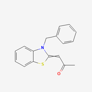 molecular formula C17H15NOS B13835243 1-(3-Benzyl-1,3-benzothiazol-2-ylidene)propan-2-one 