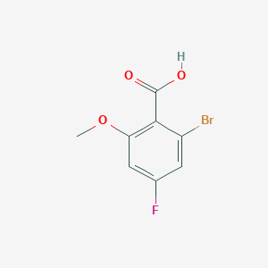 molecular formula C8H6BrFO3 B1383529 2-Bromo-4-fluoro-6-methoxybenzoic acid CAS No. 1934736-60-3