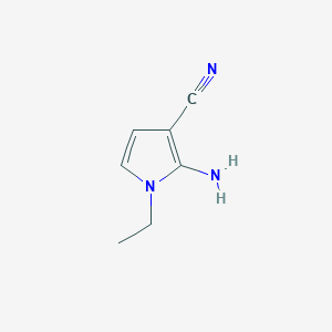 molecular formula C7H9N3 B13835314 2-Amino-1-ethyl-1H-pyrrole-3-carbonitrile CAS No. 412341-22-1