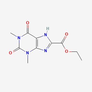 molecular formula C10H12N4O4 B13835317 Ethyl 1,3-dimethyl-2,6-dioxo-2,3,6,7-tetrahydro-1h-purine-8-carboxylate CAS No. 2850-38-6