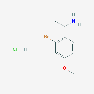 molecular formula C9H13BrClNO B1383532 1-(2-溴-4-甲氧基苯基)乙胺盐酸盐 CAS No. 1955523-32-6