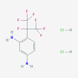 molecular formula C9H9Cl2F7N2 B13835340 1,3-Diamino-4-(heptafluoroisopropyl)benzene dihydrochloride 