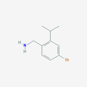 molecular formula C10H14BrN B1383536 4-溴-2-(1-甲基乙基)-苯甲胺 CAS No. 1370601-16-3