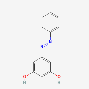 molecular formula C12H10N2O2 B13835371 (E)-5-(phenyldiazenyl)benzene-1,3-diol 