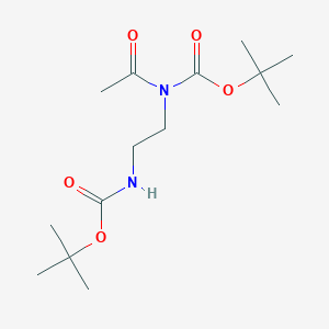 molecular formula C14H26N2O5 B1383538 tert-butyl (2-N-boc-2-Acetamidoethyl)carbamate CAS No. 1334412-29-1