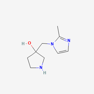 3-[(2-Methylimidazol-1-yl)methyl]pyrrolidin-3-ol