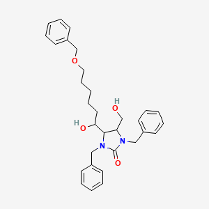 molecular formula C31H38N2O4 B13835425 1,3-Dibenzyl-4-(hydroxymethyl)-5-(1-hydroxy-6-phenylmethoxyhexyl)imidazolidin-2-one 