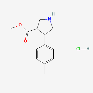 Methyl 4-(4-methylphenyl)pyrrolidine-3-carboxylate;hydrochloride