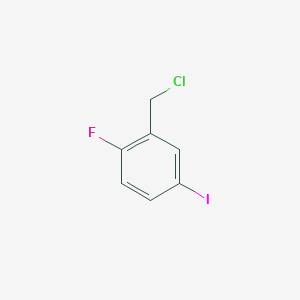 molecular formula C7H5ClFI B1383543 2-氟-5-碘苄基氯 CAS No. 1261749-34-1