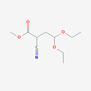 molecular formula C10H17NO4 B13835473 Methyl 2-cyano-4,4-diethoxybutanoate 