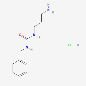 molecular formula C11H18ClN3O B1383548 1-(3-Aminopropyl)-3-benzylurea hydrochloride CAS No. 1522395-54-5