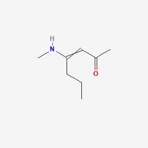 molecular formula C8H15NO B13835481 4-(Methylamino)hept-3-en-2-one 