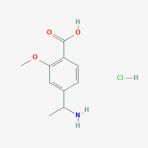 molecular formula C10H14ClNO3 B13835494 4-(1-Aminoethyl)-2-methoxybenzoic acid;hydrochloride 