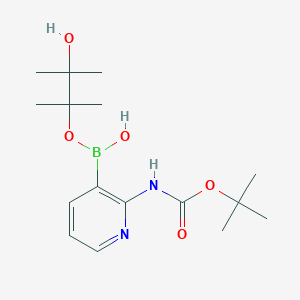 molecular formula C16H27BN2O5 B13835498 tert-Butyl-3-(4,4,5,5-tetramethyl-1,3,2-dioxaborolan-2-yl)pyridin-2-ylcarbamate 