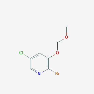molecular formula C7H7BrClNO2 B1383552 2-Bromo-5-chloro-3-(methoxymethoxy)pyridine CAS No. 1256825-67-8