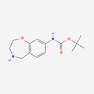 molecular formula C14H20N2O3 B1383554 tert-butyl N-(2,3,4,5-tetrahydro-1,4-benzoxazepin-8-yl)carbamate CAS No. 2059942-41-3