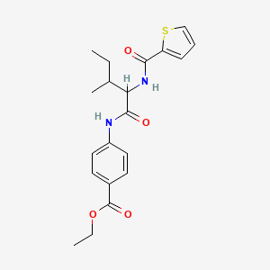 molecular formula C20H24N2O4S B13835587 Ethyl 4-[[3-methyl-2-(thiophene-2-carbonylamino)pentanoyl]amino]benzoate CAS No. 334830-28-3