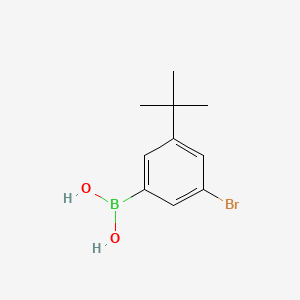 molecular formula C10H14BBrO2 B1383564 3-Bromo-5(tert-butyl)phenylboronic acid CAS No. 1373881-94-7